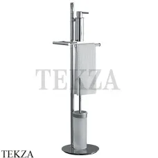 Colombo Planets Напольная стойка с бумагодержателем и туалетным ершиком B9849.CR, хром глянец