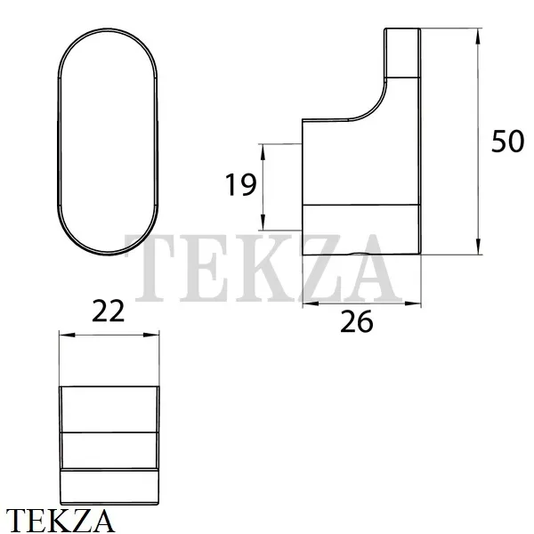 Emco Flow Крючок для халата и полотенец 2775 001 00, хром глянец