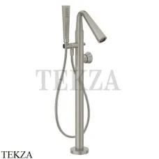 Gessi CONO Смеситель для ванны напольный, внешняя часть 45028-149, Finox Brushed Nickel (снято с производства)