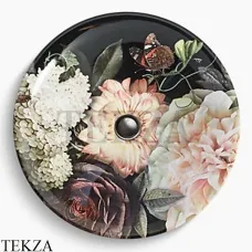 Kohler Dutchmaster Blush Floral Carillon® Round Раковина встраиваемая сверху K-30333-DM1-0, белый глянец