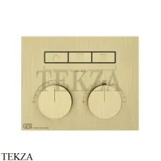 Gessi HI-FI Термостатический смеситель на 3 потока, внешняя часть 63006-727, Brushed Brass PVD