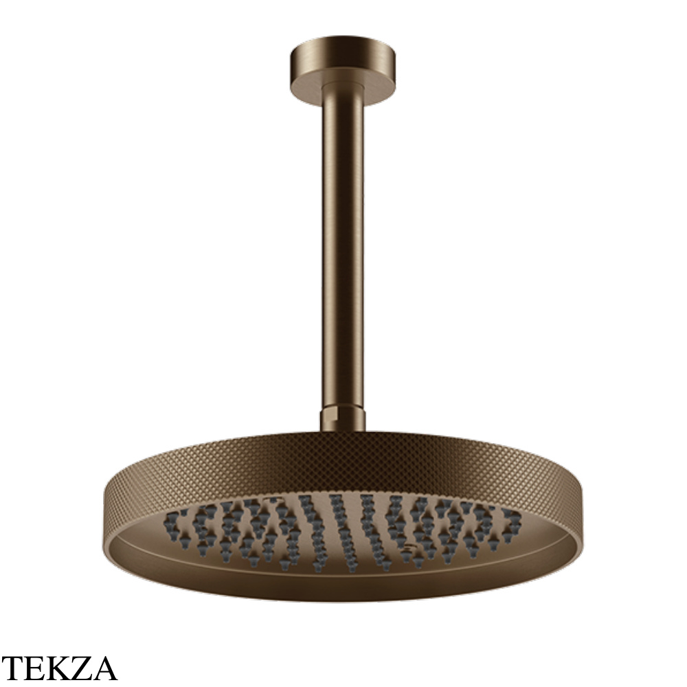 Gessi Inverso Diamantato Верхняя лейка D25,0 см с кронштейном под размер 63653-761, Coffee Bronze Brushed PVD