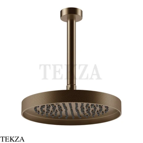 Gessi Inverso Diamantato Верхняя лейка D25,0 см с кронштейном под размер 63653-761, Coffee Bronze Brushed PVD