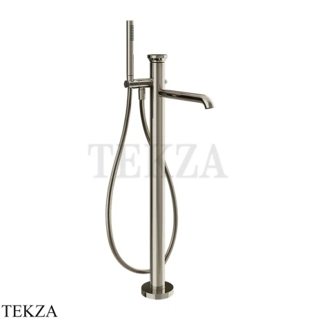 Gessi Origini NEUTRAL Смеситель для ванны напольный с гарнитуром 66028-720, Nickel PVD