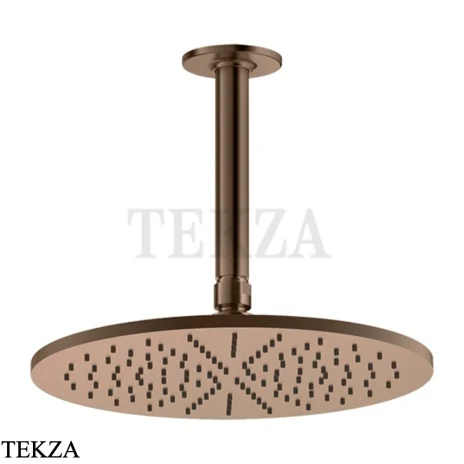 Gessi INCISO SHOWER Верхняя душевая лейка с кронштейном 58252-708, Copper Brushed PVD