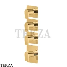 Newform HAKA Термостат для душа, 3 потока, внешняя часть 69871E.59.097, PVD Br. Gold