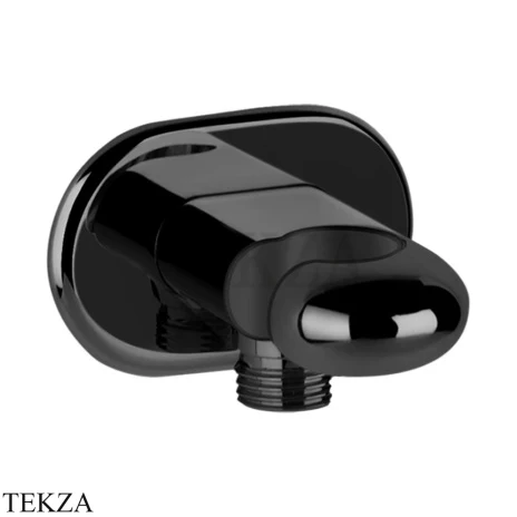 Gessi Goccia Держатель для душевой лейки с выводом 33761-706, Black Metal PVD