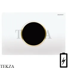 Geberit Sigma10 Клавиша смыва бесконтактная, питание от батарей 115.908.KK.1, белый глянец, позолота Geberit Sigma10 Клавиша смыва бесконтактная, питание от батарей 115.908.KK.1, белый глянец, позолота