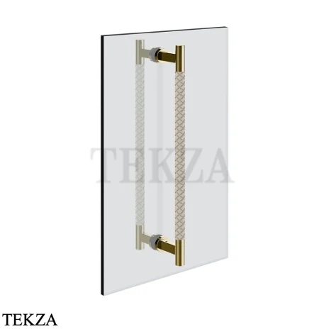 Gessi Pelle Tresse Полотенцедержатель для крепления на стекло, 60 см 78733-434, Crème/ Brass PVD