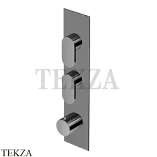 Zucchetti Octo Термостат для душа на 2 потока, внешняя часть ZOC660.C51, brushed metal black