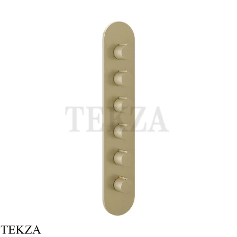 Gessi Ingranaggio-Anello Термостат для душа, 5 потоков, внешняя часть 43070-727, Brushed Brass PVD