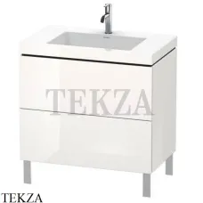 Duravit L-Cube Тумба напольная с умывальником Vero Air LC6937O2222, белый глянец
