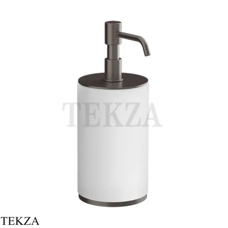 Gessi INCISO accessories Дозатор для жидкого мыла настольный, белый 66437-707, Black Metal Brushed PVD