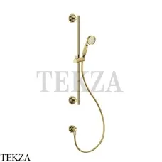 Gessi VENTI20 Штанга в комплекте с душевой лейкой, шланг, вывод 65141-246, Gold PVD