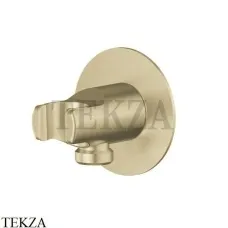 Newform Вывод для шланга с держателем для ручного душа 69698X.59.098, PVD Brushed pale gold