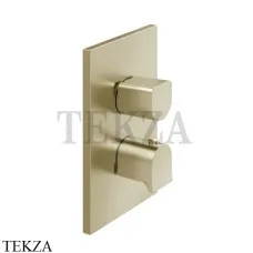 Gessi RILIEVO Термостат для душа на 3 потока, внешняя часть 59136-727, Brushed Brass