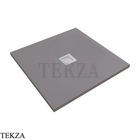 Flaminia CM3 поддон душевой керамический 80×80×3 см, серый Grigio матовый