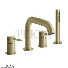 Gessi 316 BATH Смеситель для ванны на 4 отверстия 54037-727, Brushed Brass
