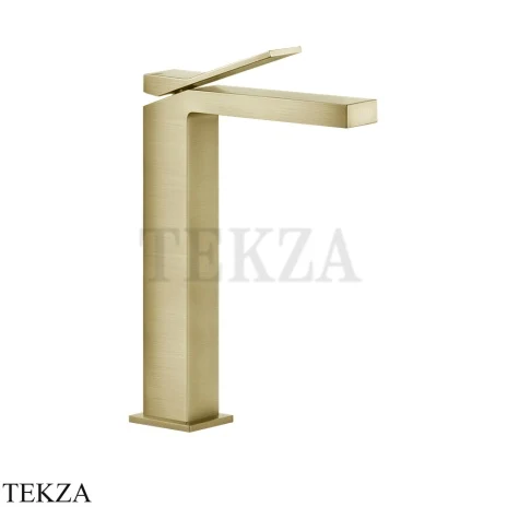Gessi RETTANGOLO K Смеситель для раковины, без донного клапана 53006-727, Brushed Brass