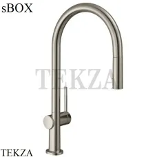 Hansgrohe Talis M54 Смеситель для кухни с вытяжным изливом 210 2jet sBox 72801800, сталь