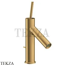 Axor Starck 90 Смеситель для раковины, с донным клапаном 10111250, Brushed Gold