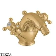 FIMA Carlo Frattini ELIZABETH Смеситель для биде, с донным клапаном F5092/2OS, Brushed gold