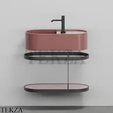 Cielo Les Petites Ovale 60 Консоль с раковиной LPLAO60, керамическая полка, Corallo Cielo Les Petites Ovale 60 Консоль с раковиной LPLAO60, керамическая полка, Corallo