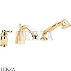 Migliore Maya Смеситель на борт ванны с душевым гарнитуром 18929, золото глянец Migliore Maya Смеситель на борт ванны с душевым гарнитуром 18929, золото глянец