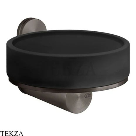 Gessi 316 ACCESSORIES Мыльница настенная, композит черный 54702-707, Black Metal Brushed PVD