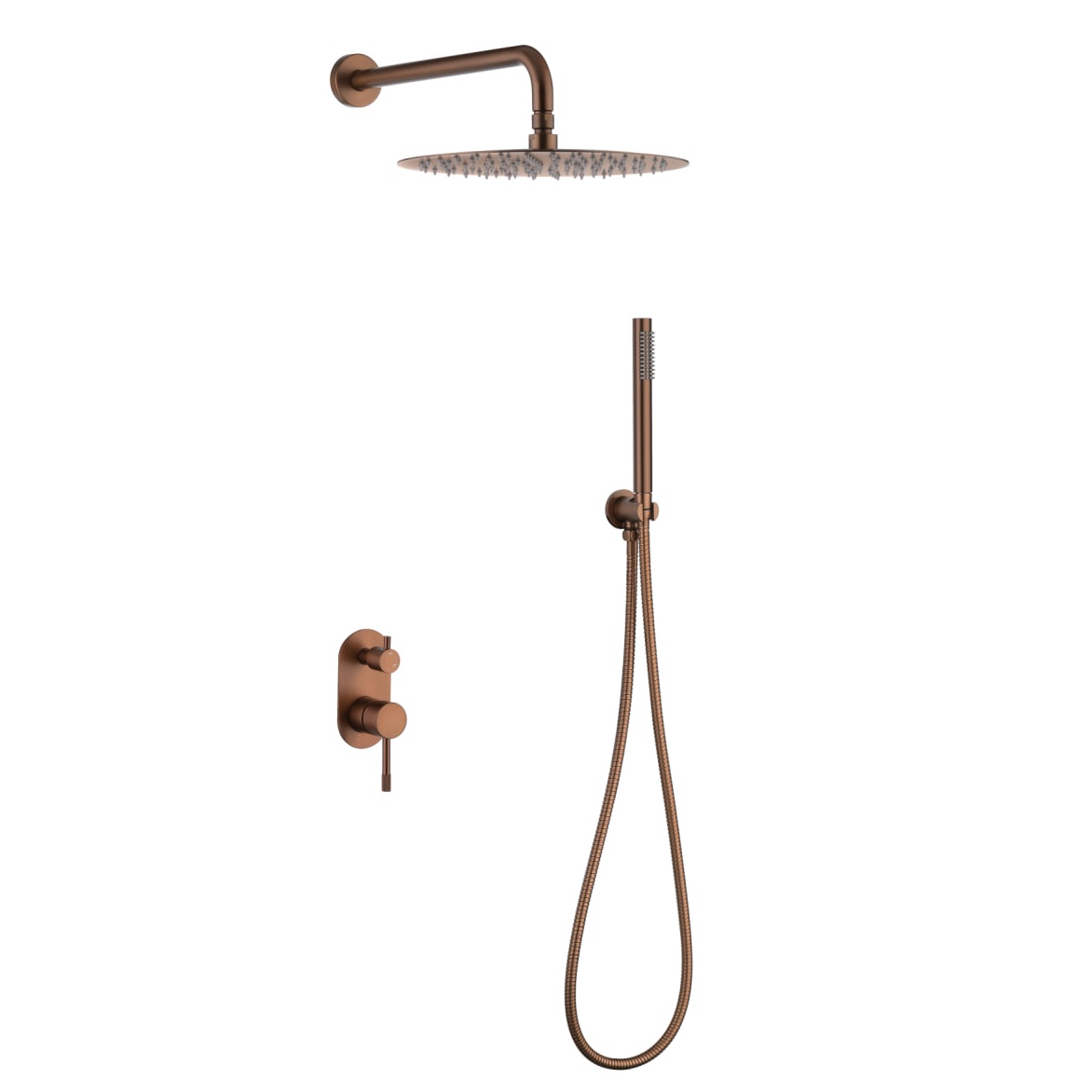 Boheme Uno Смеситель встроенный SET, душ верхний, гарнитур Uno 464-BRB, brushed bronze