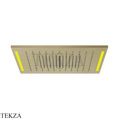 Gessi COLOUR Накладная душевая панель 500х500, 4 функции 57977-727, Brushed Brass PVD