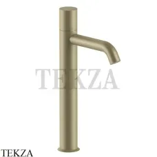 Fantini Nostromo Смеситель для раковины высокий, без донного клапана 50P6E906WF, Matt British Gold PVD