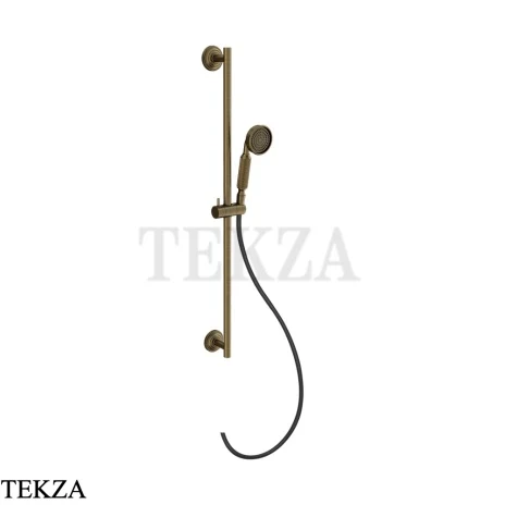 Gessi VENTI20 Штанга в комплекте с душевой лейкой, шланг 65143-713, Antique Brass