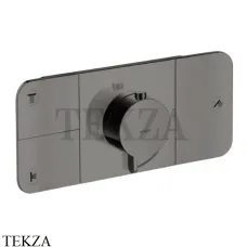 Axor ONE Термостат для душа 3 потока, внешняя часть 45713340, Brushed Black Chrome Axor ONE Термостат для душа 3 потока, внешняя часть 45713340, Brushed Black Chrome