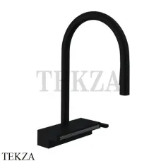 Hansgrohe Aquno Select M81 Смеситель для кухни с выдвижной лейкой 3jet 73831670, черный матовый