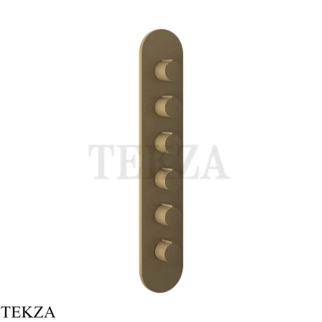 Gessi Ingranaggio-Anello Термостат для душа, 5 потоков, внешняя часть 43070-713, Antique Brass