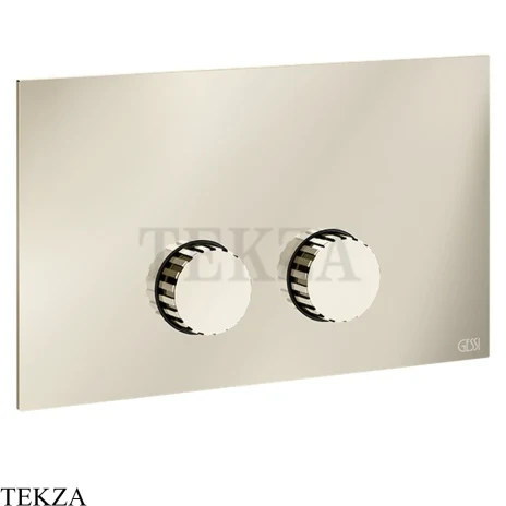 Gessi Incastri Клавиша смыва для инсталляции Viega prevista 75621-720, никель глянец