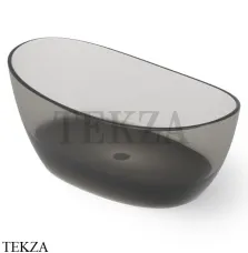 Dea Design Elegant Ванна отдельностоящая овальная 163x85 Glasstech DD8611 1630 R4, Smoky Black R4