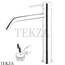 FIMA Carlo Frattini Spillo UP Смеситель для раковины, высокий, с донным клапаном F3031LXSBS, белый матовый