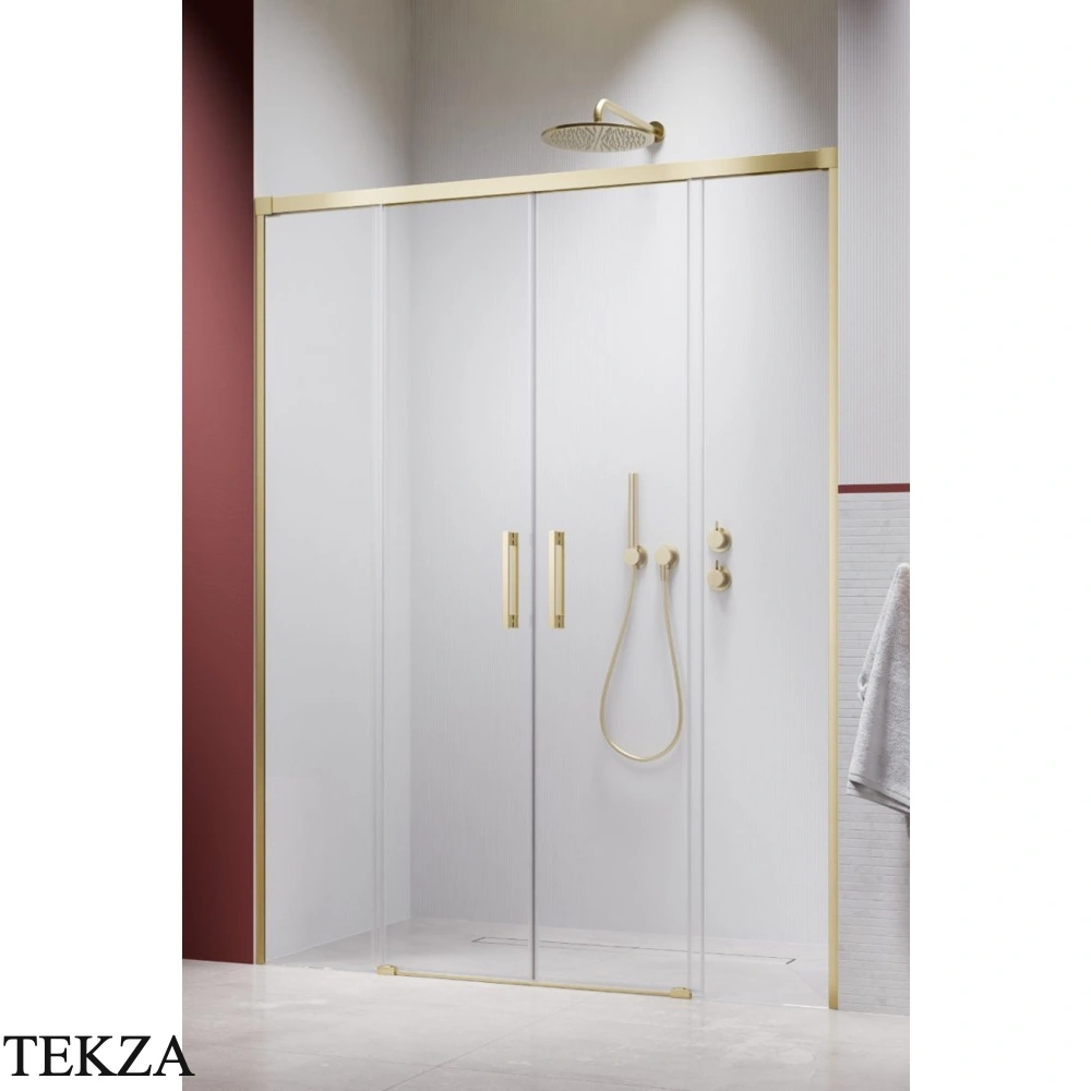 Radaway Idea DWD Дверь в нишу раздвижная двустворчатая 190 см, 387129-98-01, брашированное светлое золото