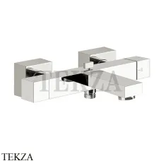Gessi RETTANGOLO K Смеситель термостатический для ванны и душа 20111-149, Finox Brushed Nickel