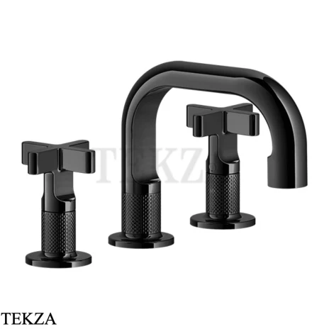 Gessi INCISO+ Смеситель для раковины на 3 отверстия, без гарнитура 58112-706, Black Metal PVD