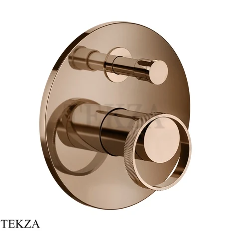 Gessi ANELLO Смеситель для душа круглый, на 2 потока 63377-030, Copper PVD