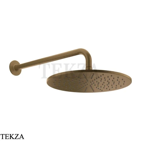 Gessi INCISO SHOWER Верхняя душевая лейка 30 с кронштейном 58248-713, Antique Brass