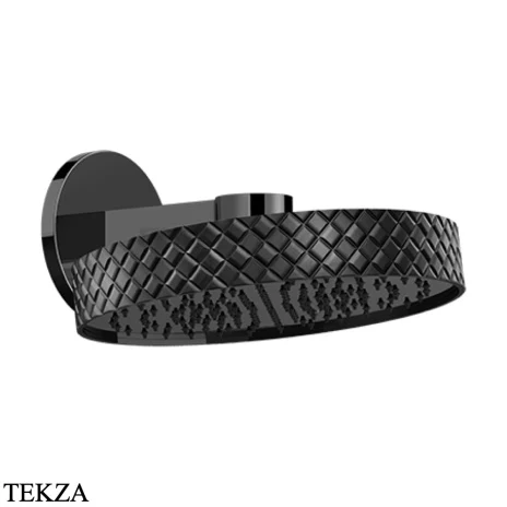 Gessi Pelle Tresse Верхняя лейка с кронштейном D30,5 см, 78248-439, Nero/ Black Metal PVD