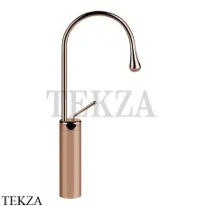 Gessi Goccia Смеситель для раковины высокий, без сливного гарнитура 33608-123, Copper глянец