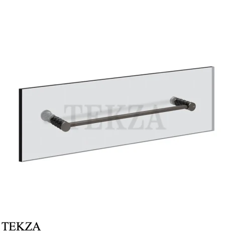 Gessi Pelle Tresse Полотенцедержатель для крепления на стекло, 45 см 78713-440, Nero/ Black Metal Br. PVD