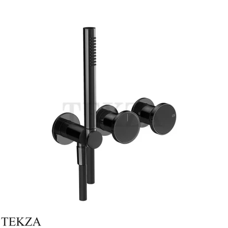 Gessi Origini MATERIC Смеситель для душа 2 потока, внешняя часть 66036-706, Black Metal PVD