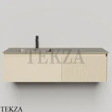 Salini Domino Тумба подвесная 140 со столешницей Onda Plus S-Stone 27D114ON, эмаль, гладкий фасад