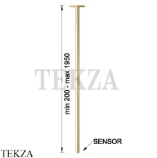 Gessi Rettangolo Излив потолочный электронный под размер 20026-710, Brass PVD